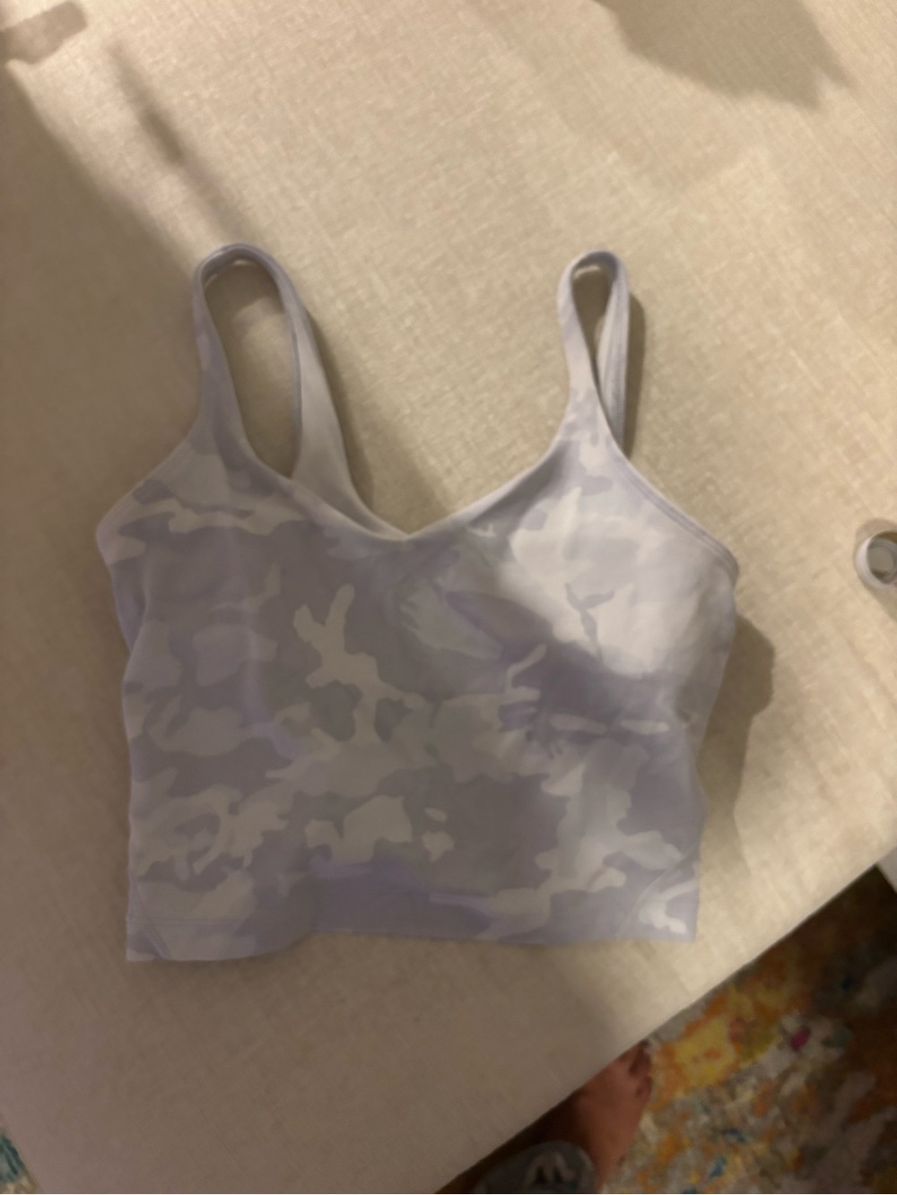 lululemon athletica Light Gray Camo Tank Top